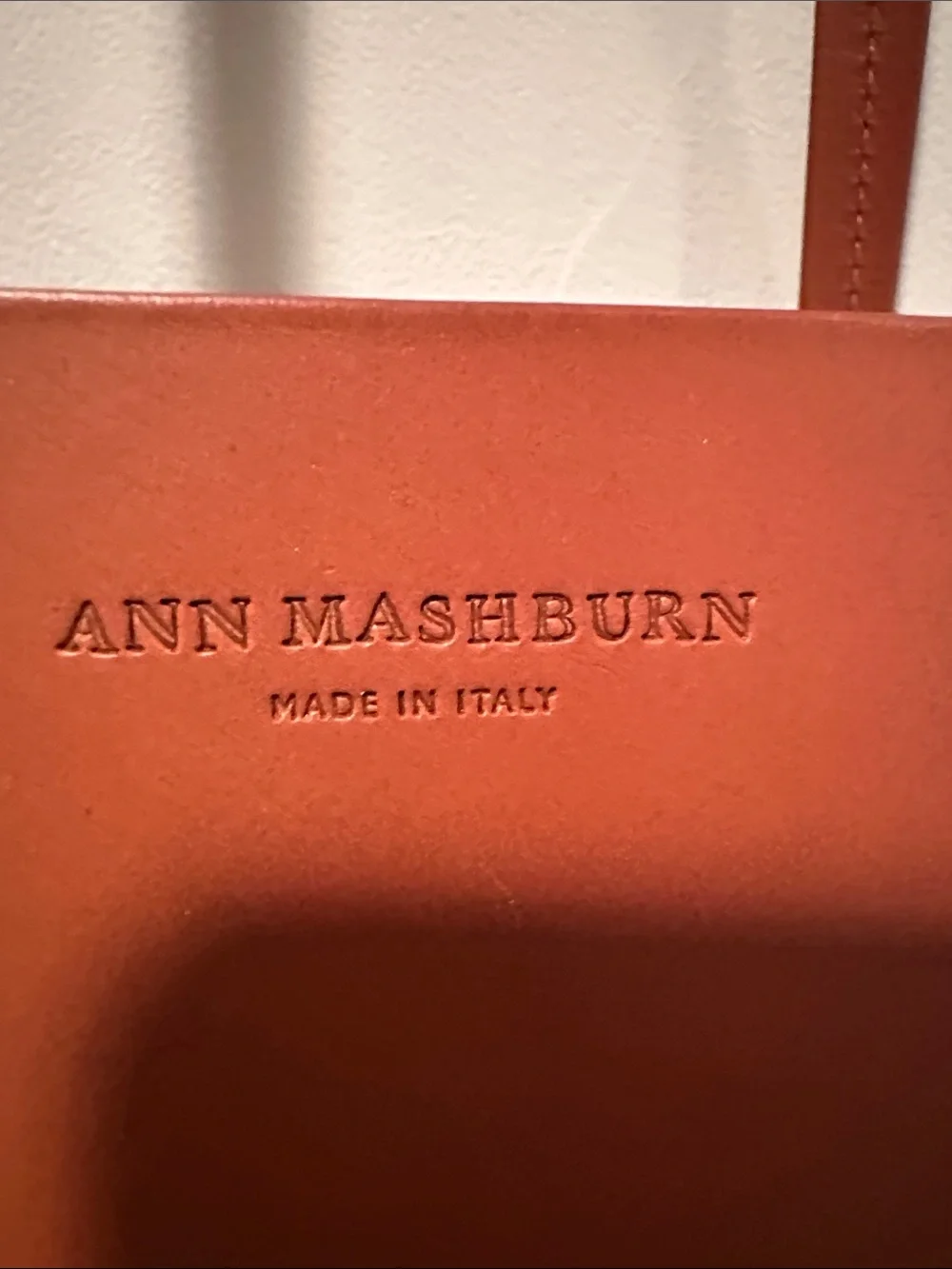 Ann Mashburn Large Camel Leather Soft Tote
